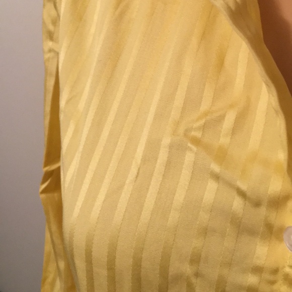 Valerie Stevens Button Up Yellow Blouse Sz Lg - Picture 4 of 8
